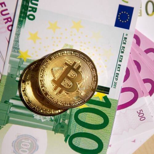 750 bitcoins in euros